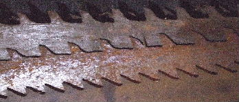 Sägeblätter eines alten Seitengatters